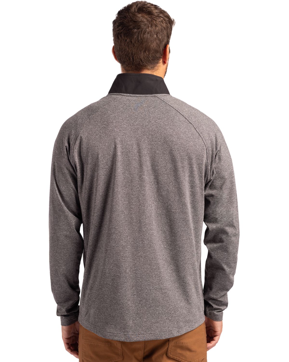Cutter & Buck Adapt Recycled Soft Knit Stretch Mens Hybrid Quarter Zip Pullover