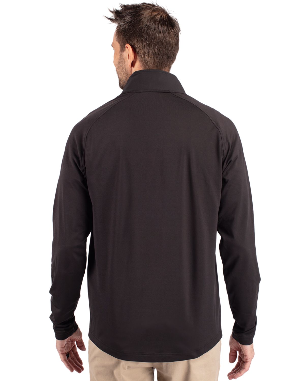 Cutter & Buck Adapt Recycled Soft Knit Stretch Mens Hybrid Quarter Zip Pullover