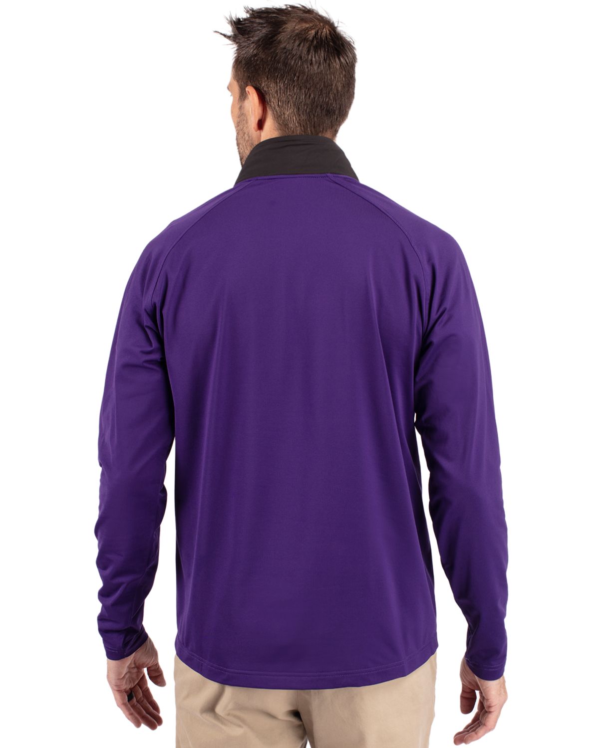 Cutter & Buck Adapt Recycled Soft Knit Stretch Mens Hybrid Quarter Zip Pullover