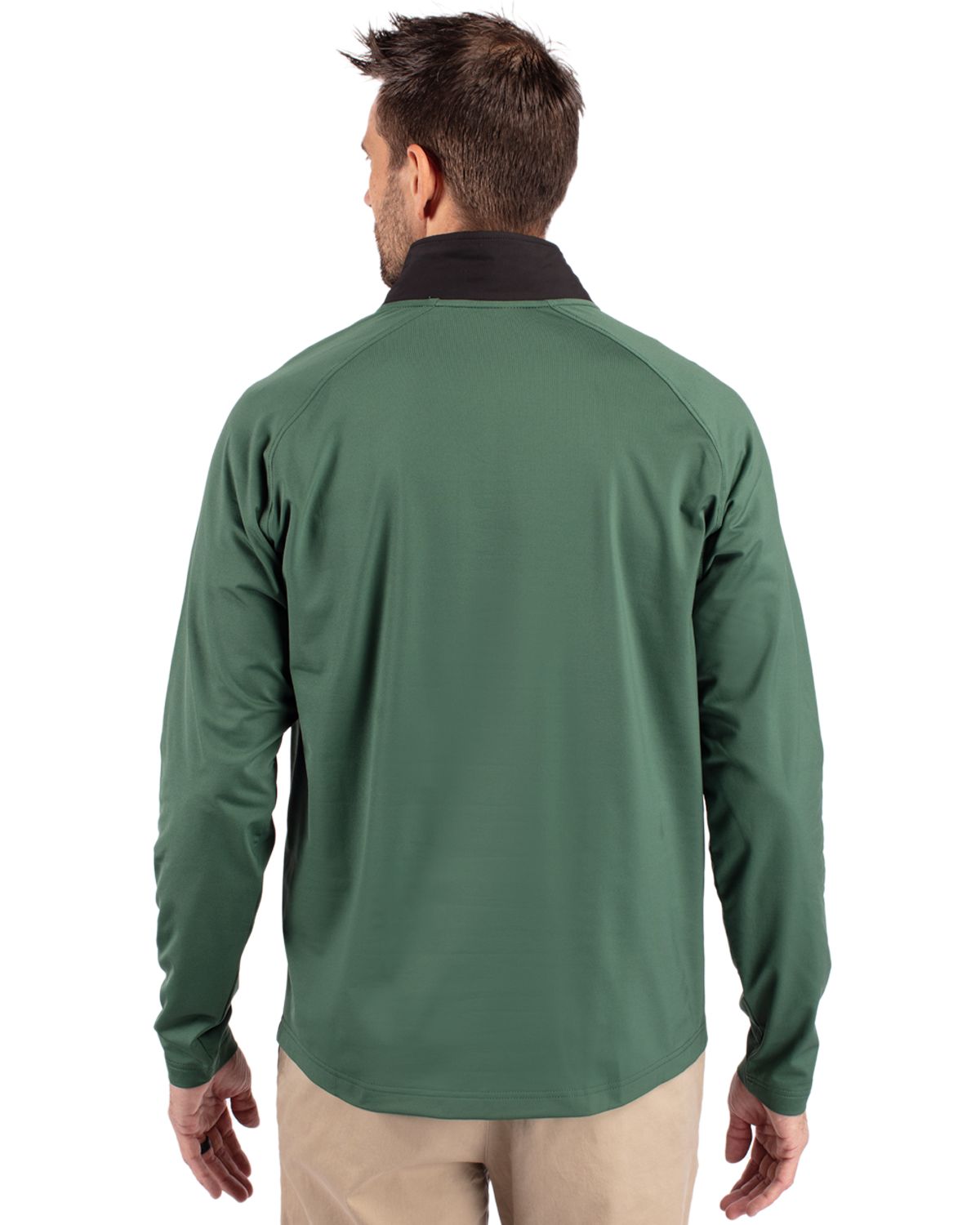 Cutter & Buck Adapt Recycled Soft Knit Stretch Mens Hybrid Quarter Zip Pullover