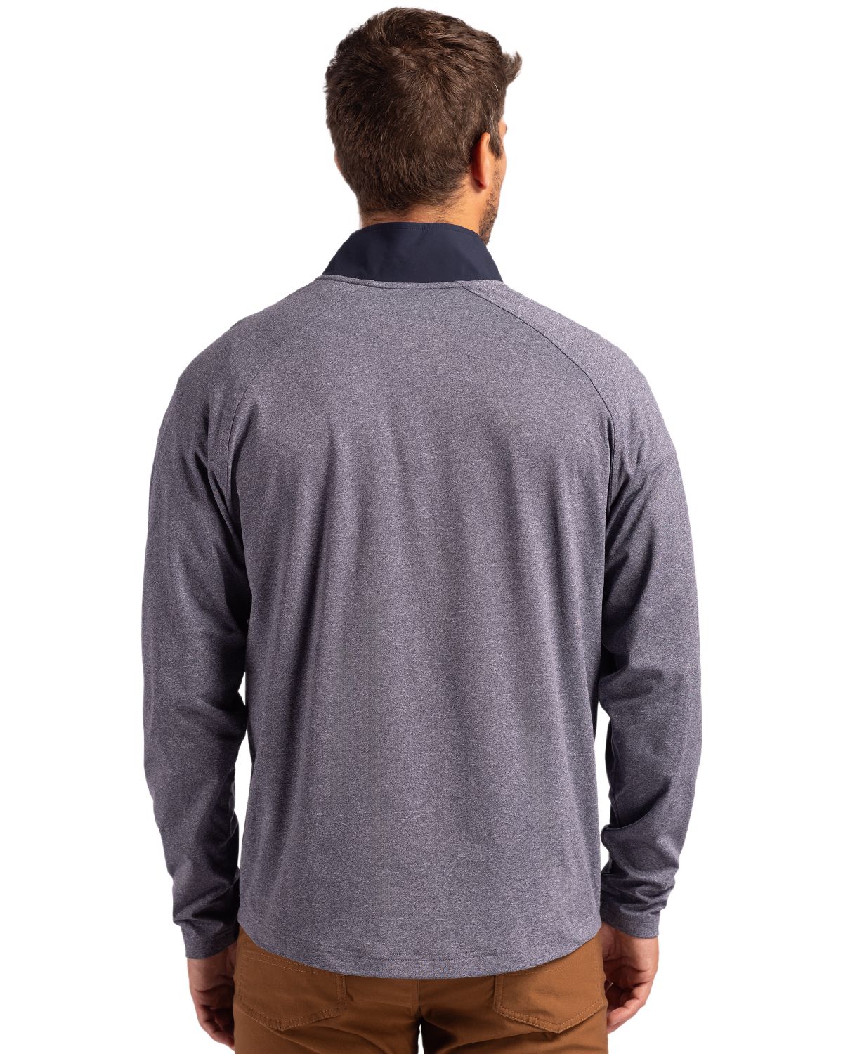 Cutter & Buck Adapt Recycled Soft Knit Stretch Mens Hybrid Quarter Zip Pullover