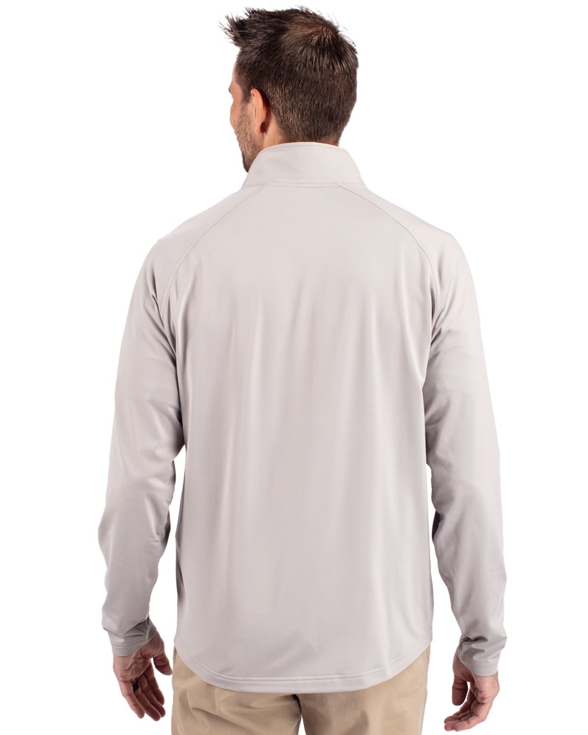 Cutter & Buck Adapt Recycled Soft Knit Stretch Mens Hybrid Quarter Zip Pullover