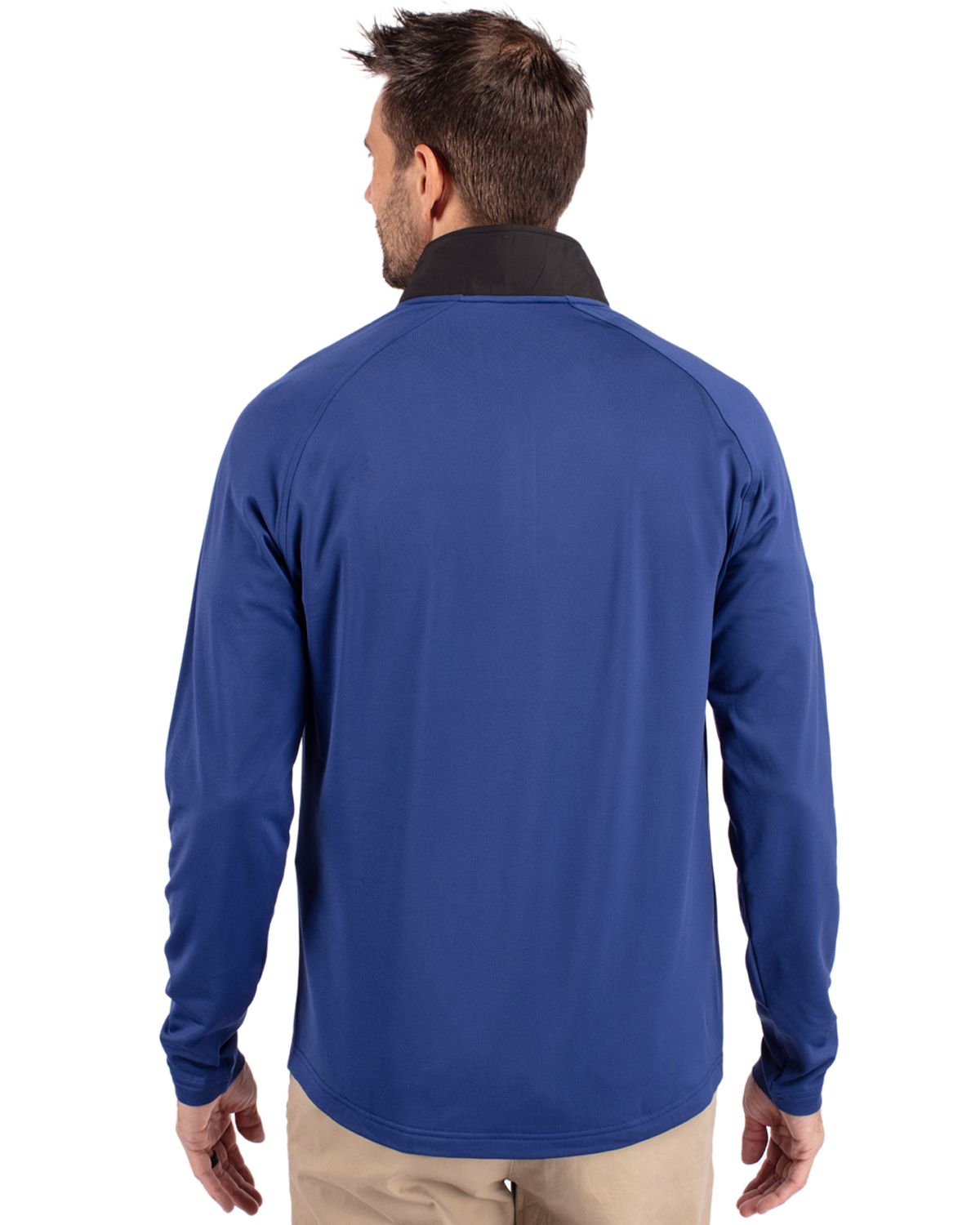 Cutter & Buck Adapt Recycled Soft Knit Stretch Mens Hybrid Quarter Zip Pullover