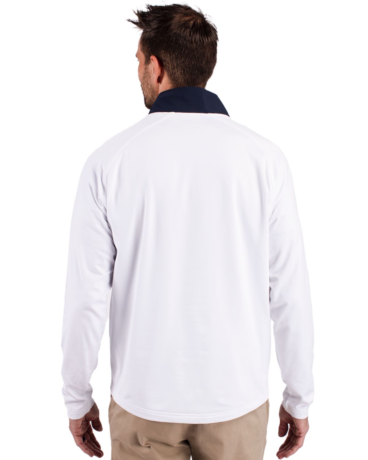 Cutter & Buck Adapt Recycled Soft Knit Stretch Mens Hybrid Quarter Zip Pullover