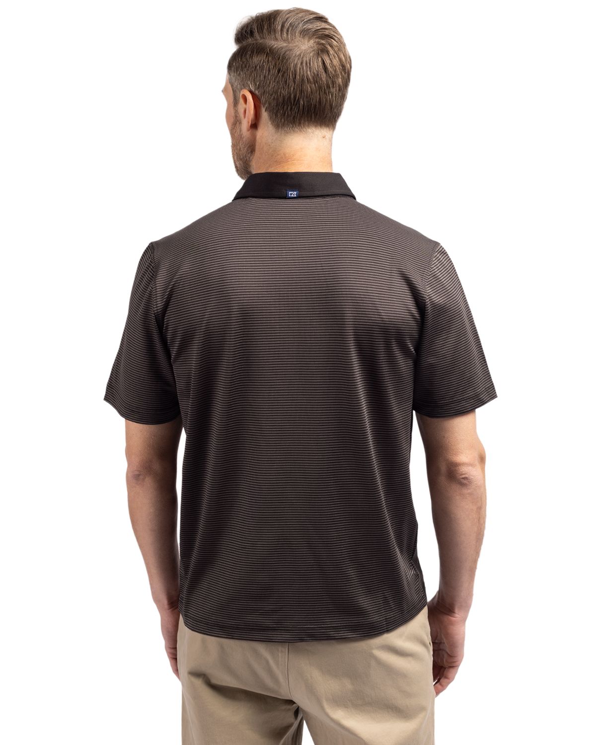 Cutter & Buck Virtue Recycled Micro Stripe Featherlight Pique Mens Big & Tall Polo