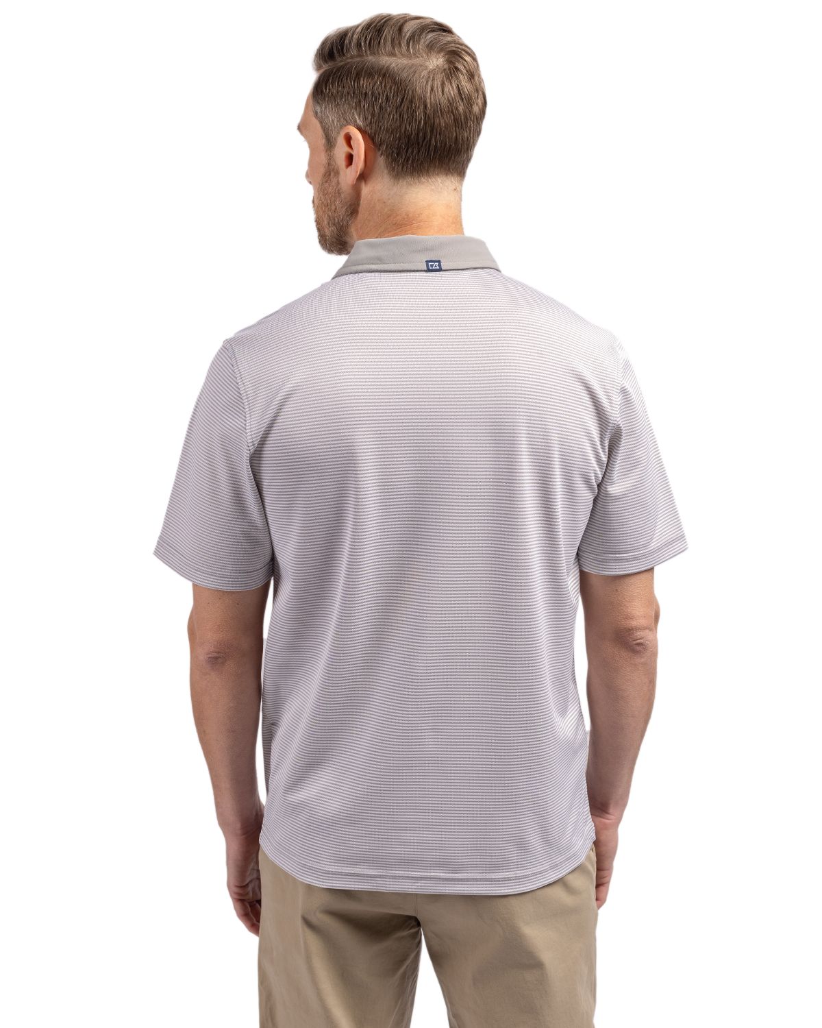 Cutter & Buck Virtue Recycled Micro Stripe Featherlight Pique Mens Big & Tall Polo