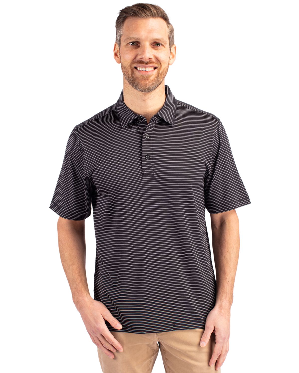 Cutter & Buck Forge Pencil Stripe Stretch Polo - Men's Big & Tall