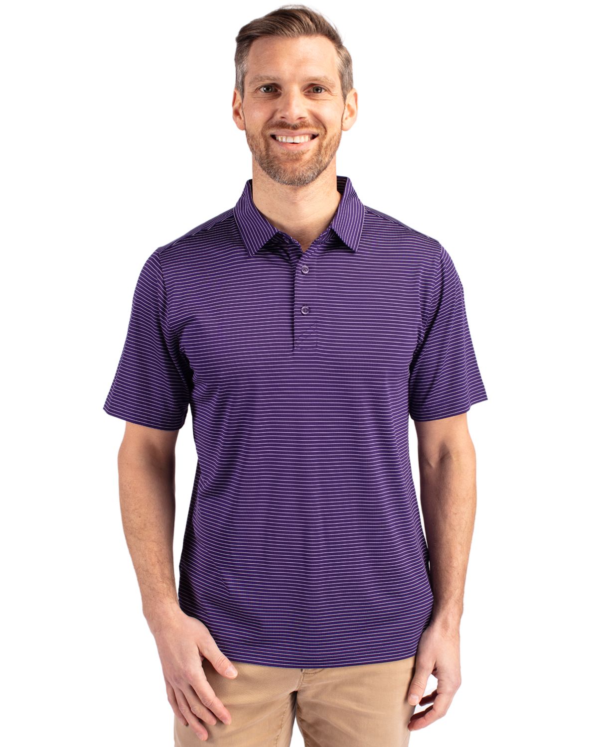 Cutter & Buck Forge Pencil Stripe Stretch Polo - Men's Big & Tall