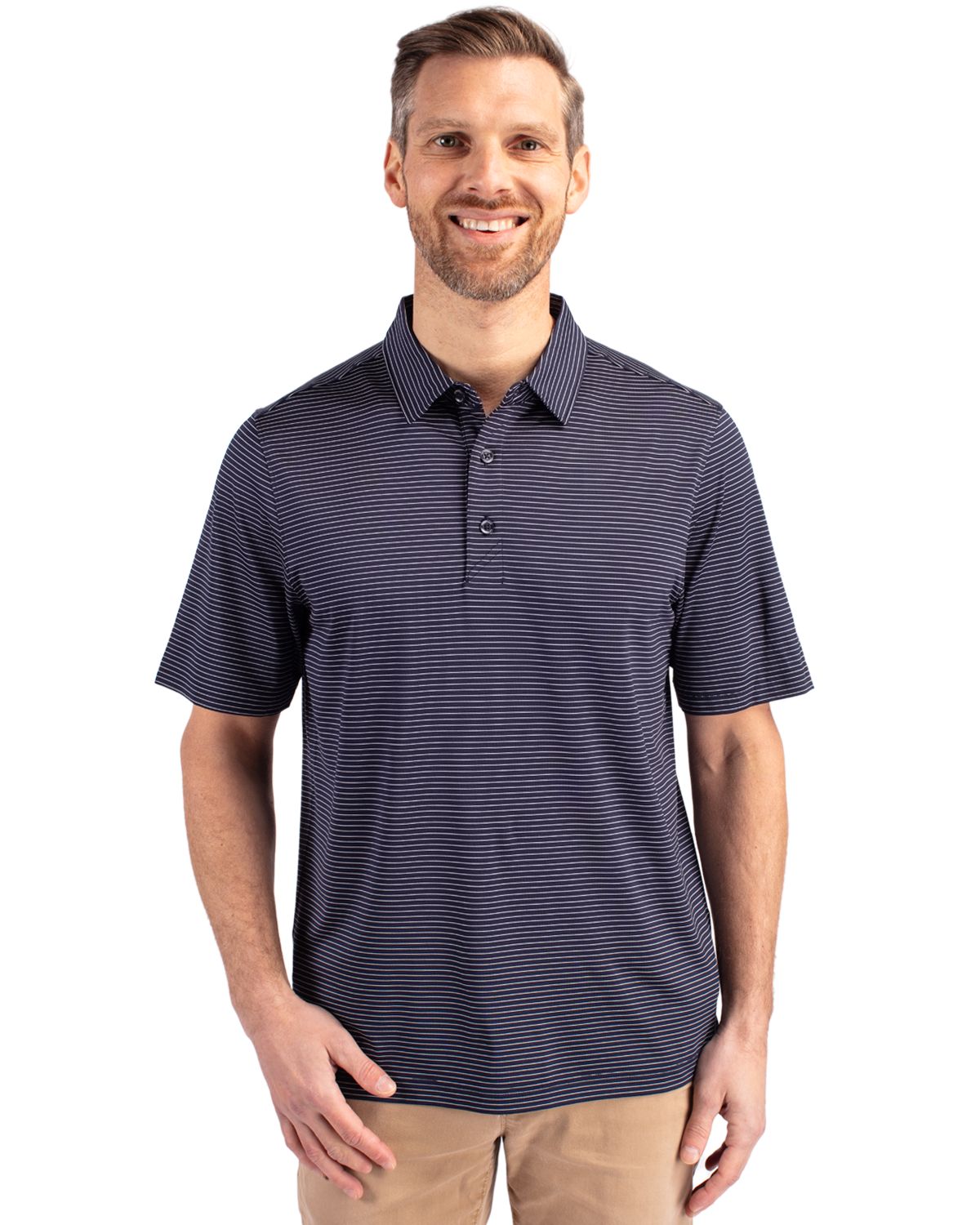 Cutter & Buck Forge Pencil Stripe Stretch Polo - Men's Big & Tall