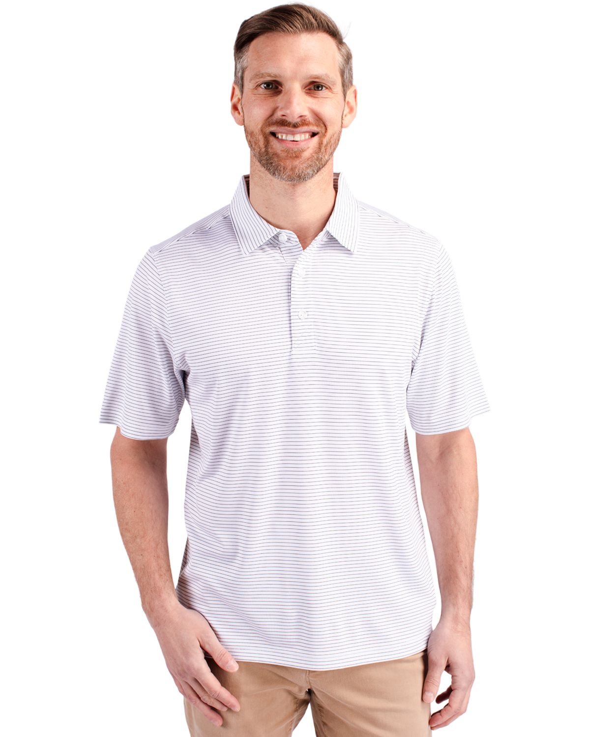 Cutter & Buck Forge Pencil Stripe Stretch Polo - Men's Big & Tall