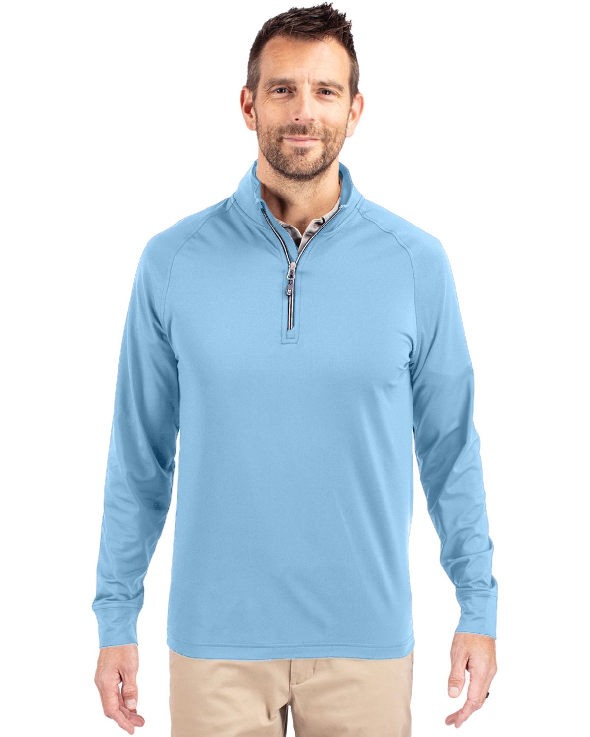 Cutter & Buck Adapt Recycled Soft Knit Stretch Mens Quarter Zip Pullover