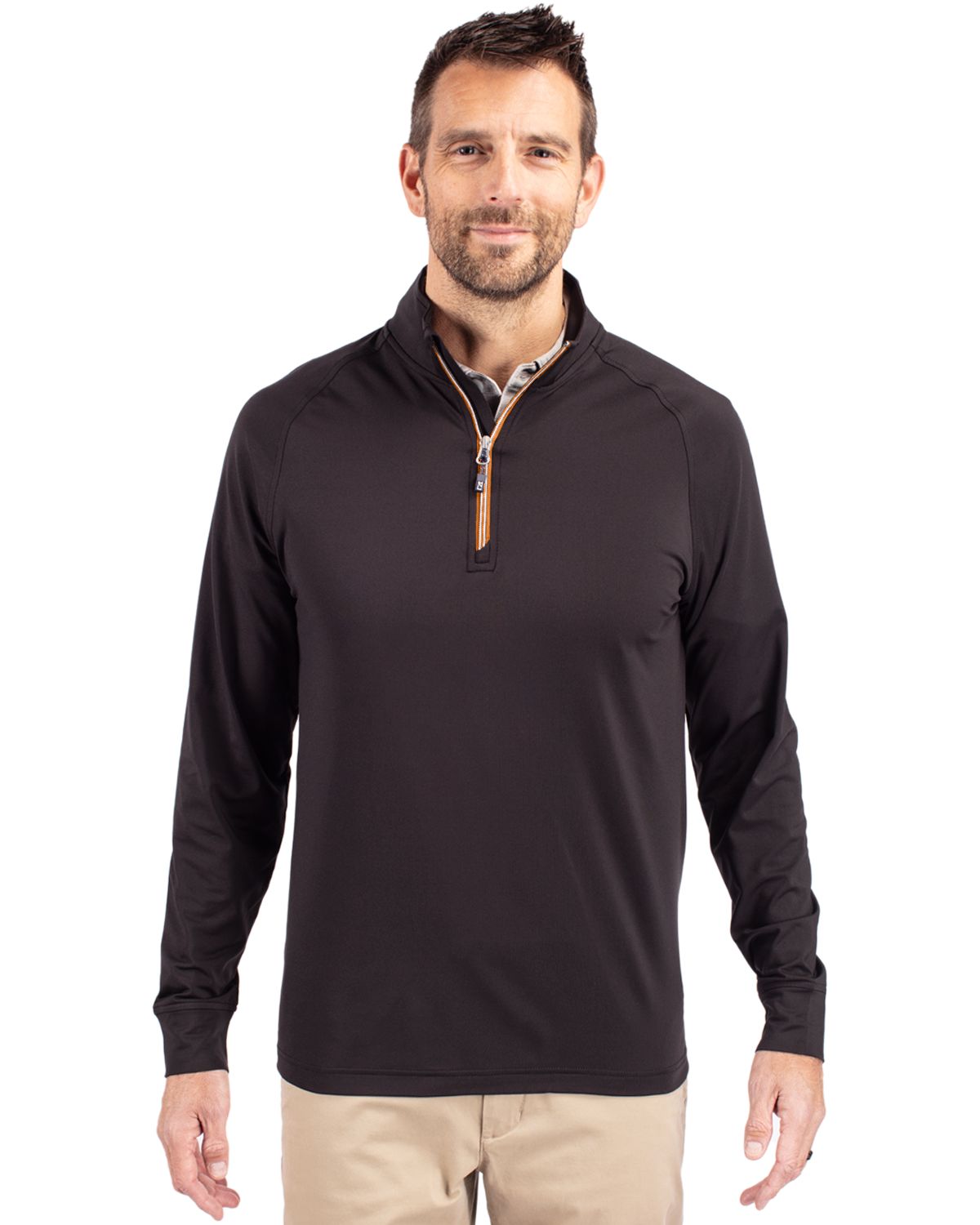 Cutter & Buck Adapt Recycled Soft Knit Stretch Mens Quarter Zip Pullover