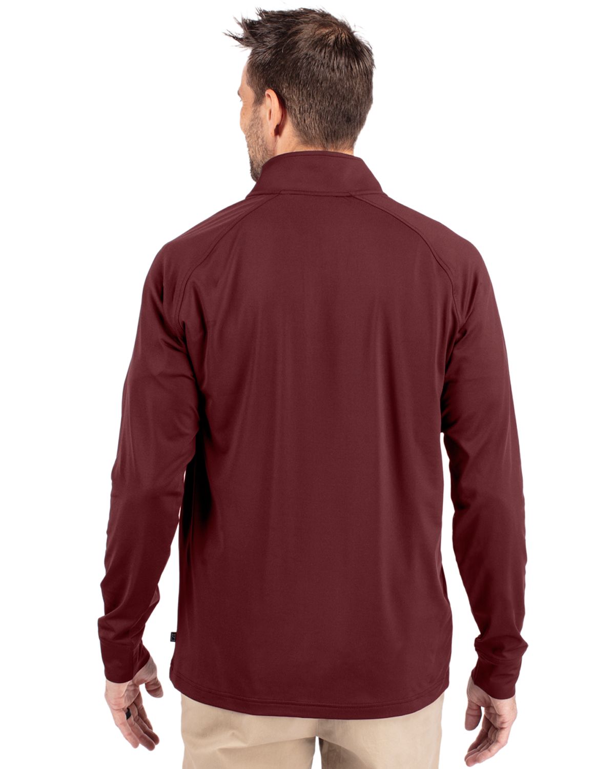 Cutter & Buck Adapt Recycled Soft Knit Stretch Mens Quarter Zip Pullover