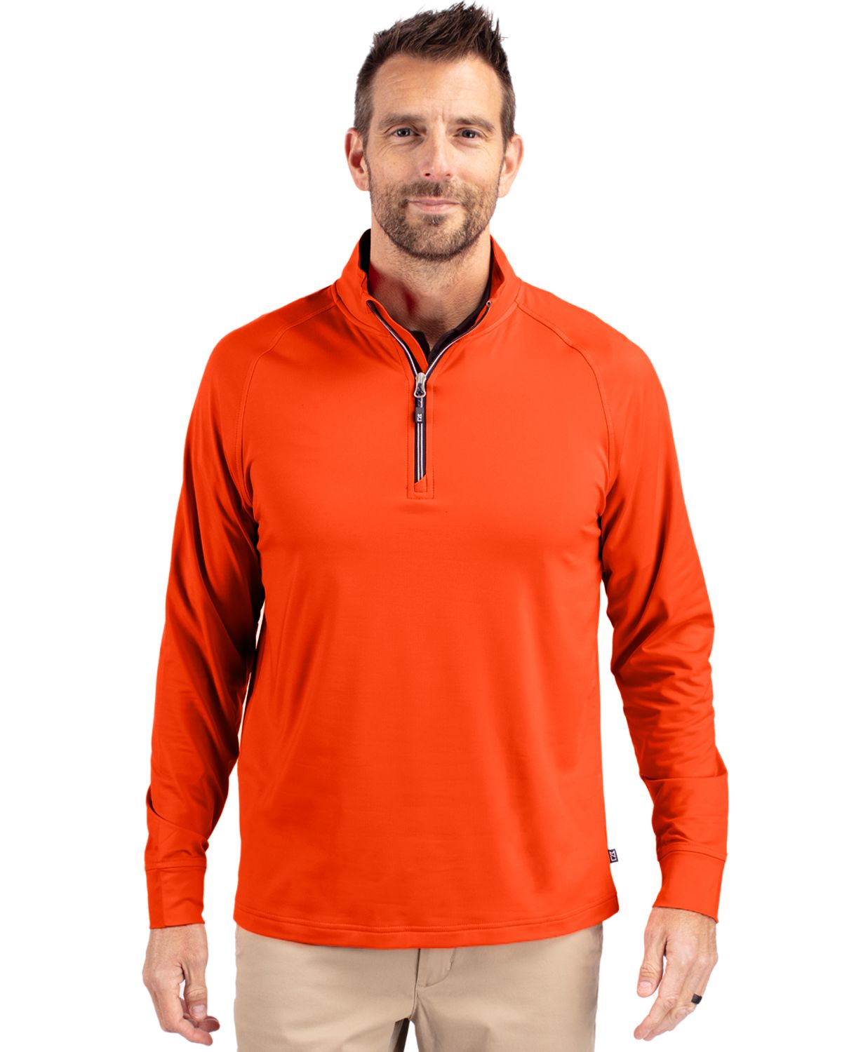 Cutter & Buck Adapt Recycled Soft Knit Stretch Mens Quarter Zip Pullover