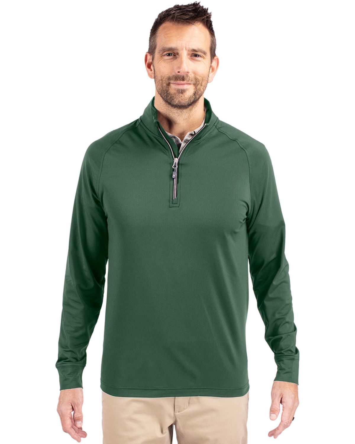 Cutter & Buck Adapt Recycled Soft Knit Stretch Mens Quarter Zip Pullover