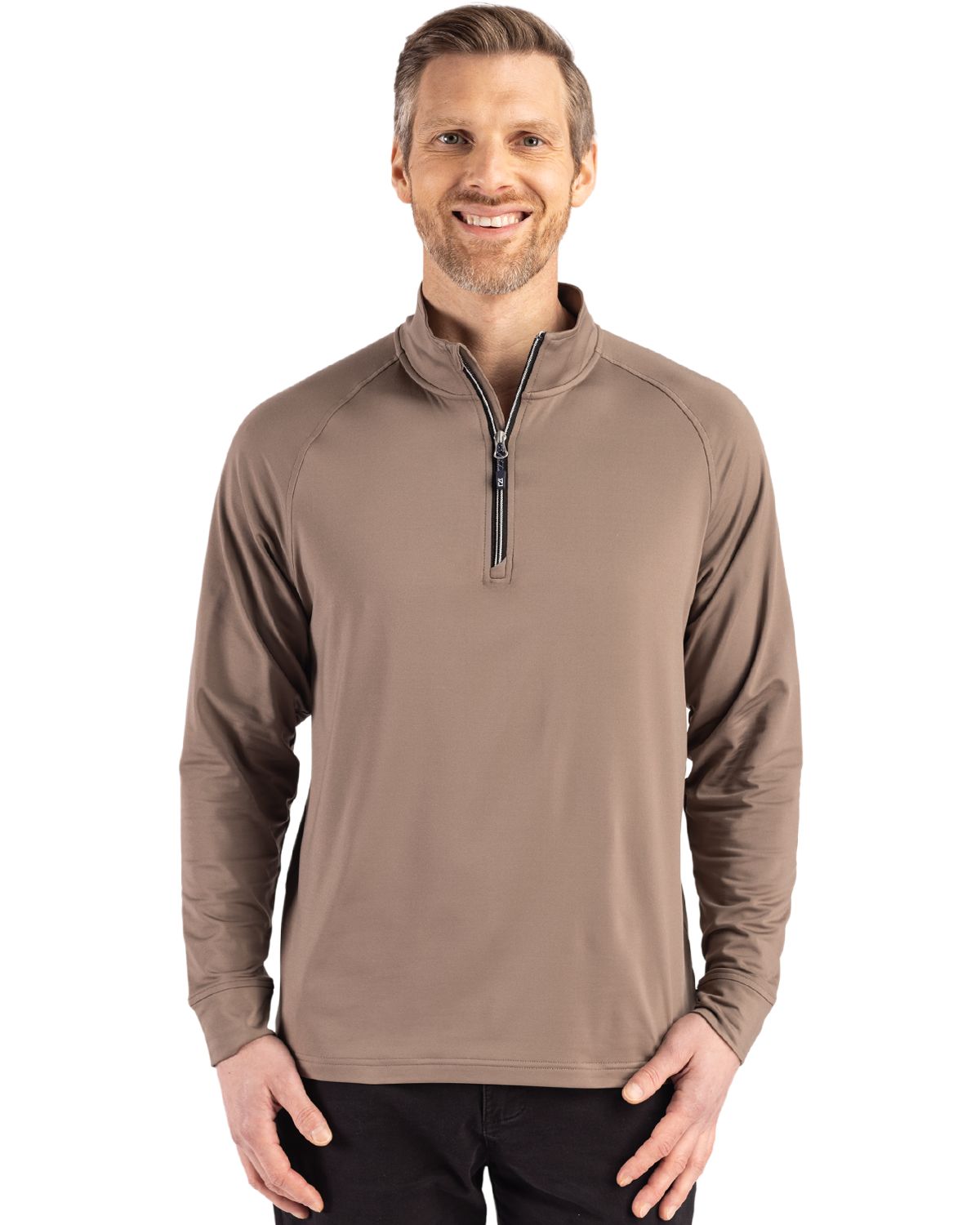 Cutter & Buck Adapt Recycled Soft Knit Stretch Mens Quarter Zip Pullover