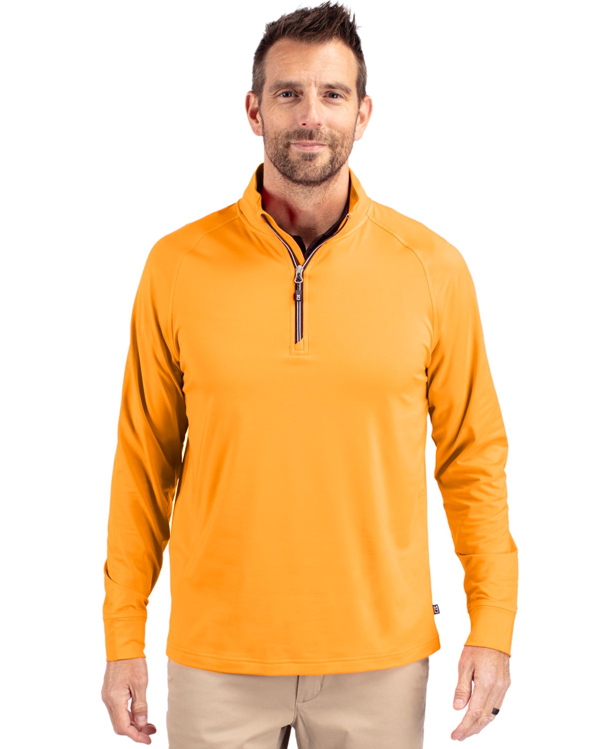 Cutter & Buck Adapt Recycled Soft Knit Stretch Mens Quarter Zip Pullover