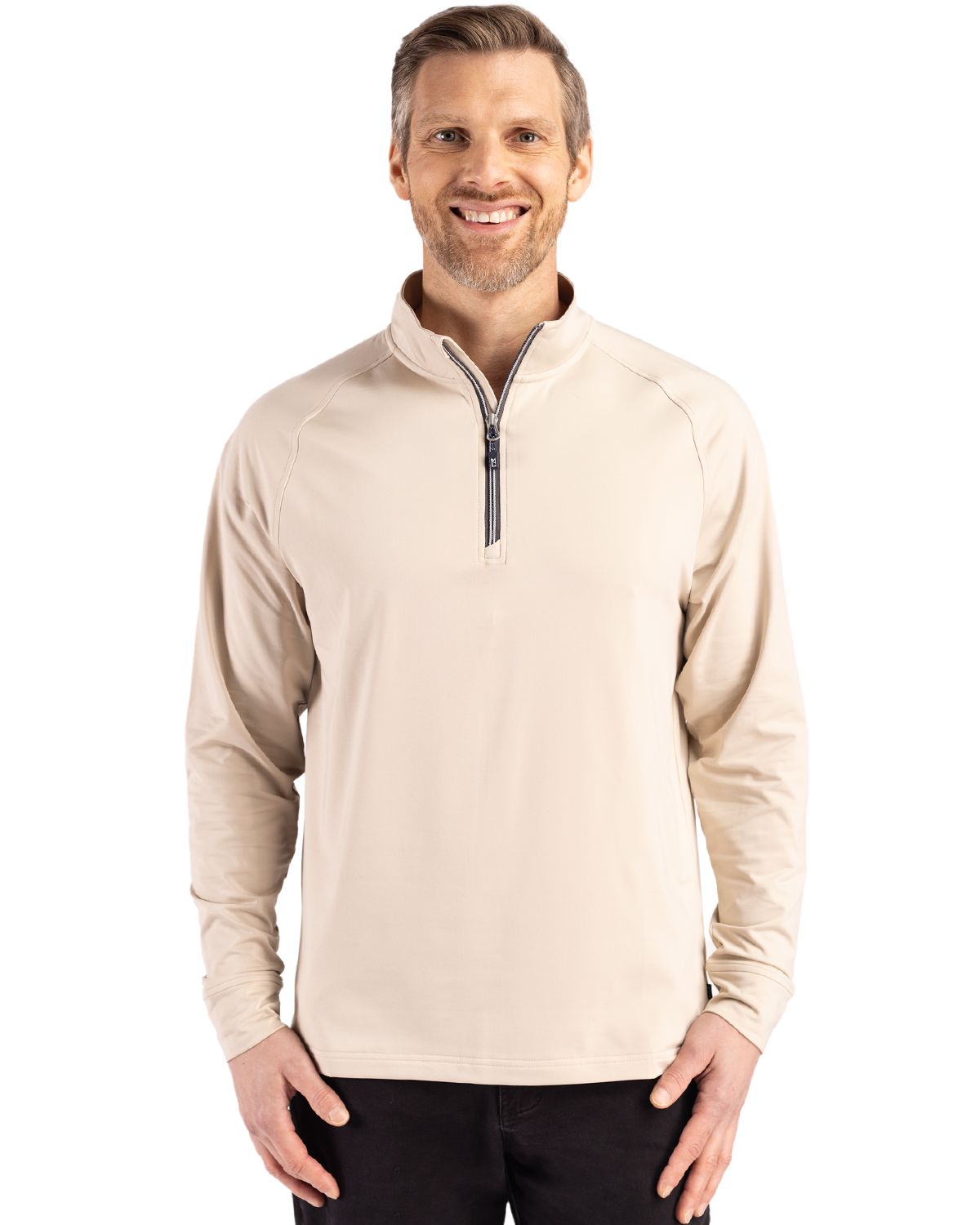 Cutter & Buck Adapt Recycled Soft Knit Stretch Mens Quarter Zip Pullover