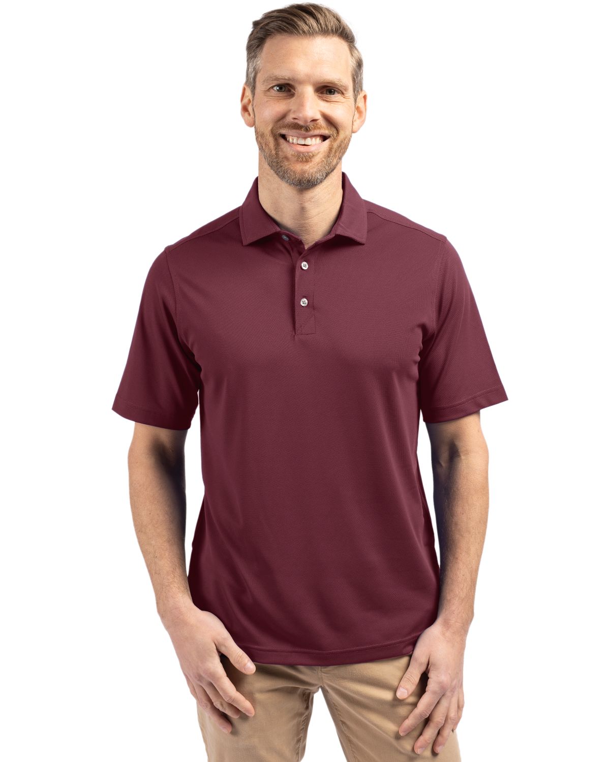 Cutter & Buck Virtue Recycled Featherlight Pique Mens Polo