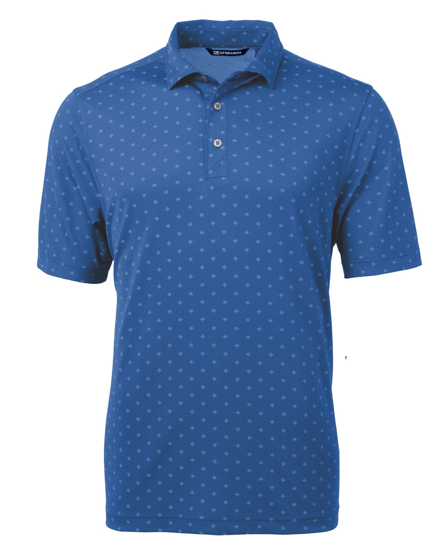 Cutter & Buck Virtue Recycled Tile Print Featherlight Pique Mens Polo