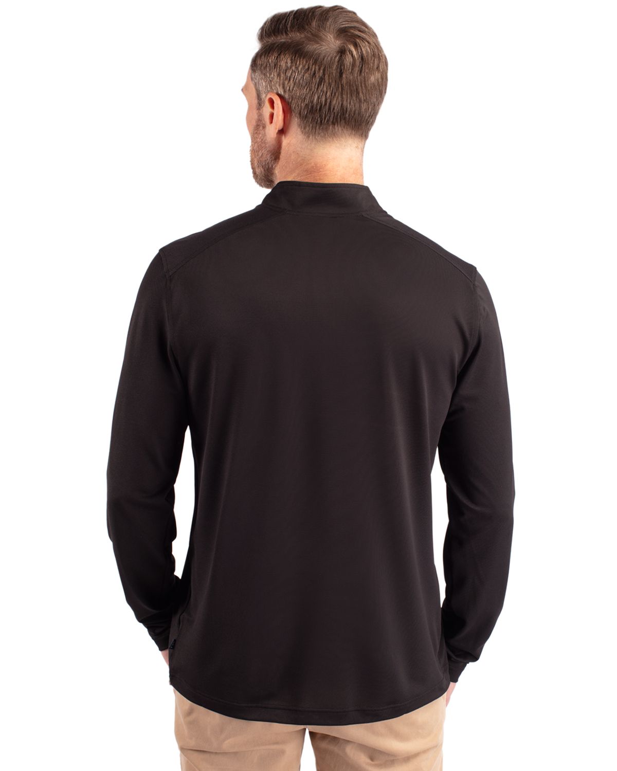 Cutter & Buck Virtue Recycled Featherlight Pique Mens Big & Tall Quarter Zip Pullover