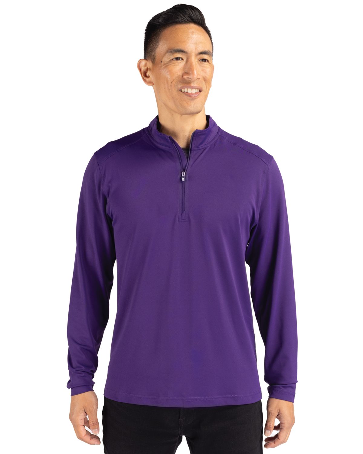 Cutter & Buck Virtue Recycled Featherlight Pique Mens Quarter Zip Pullover