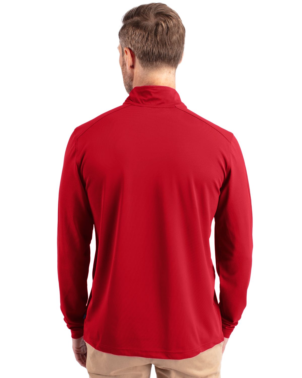 Cutter & Buck Virtue Recycled Featherlight Pique Mens Quarter Zip Pullover