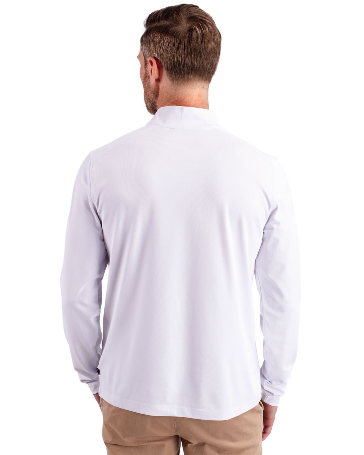 Cutter & Buck Virtue Recycled Featherlight Pique Mens Quarter Zip Pullover