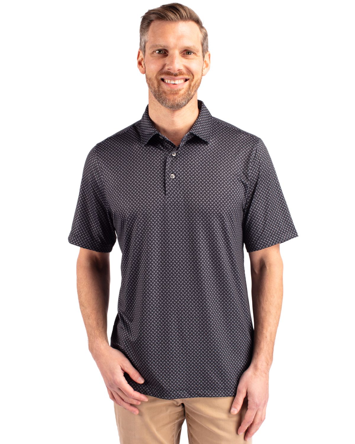 Cutter & Buck Pike Banner Print Stretch Polo - Men's