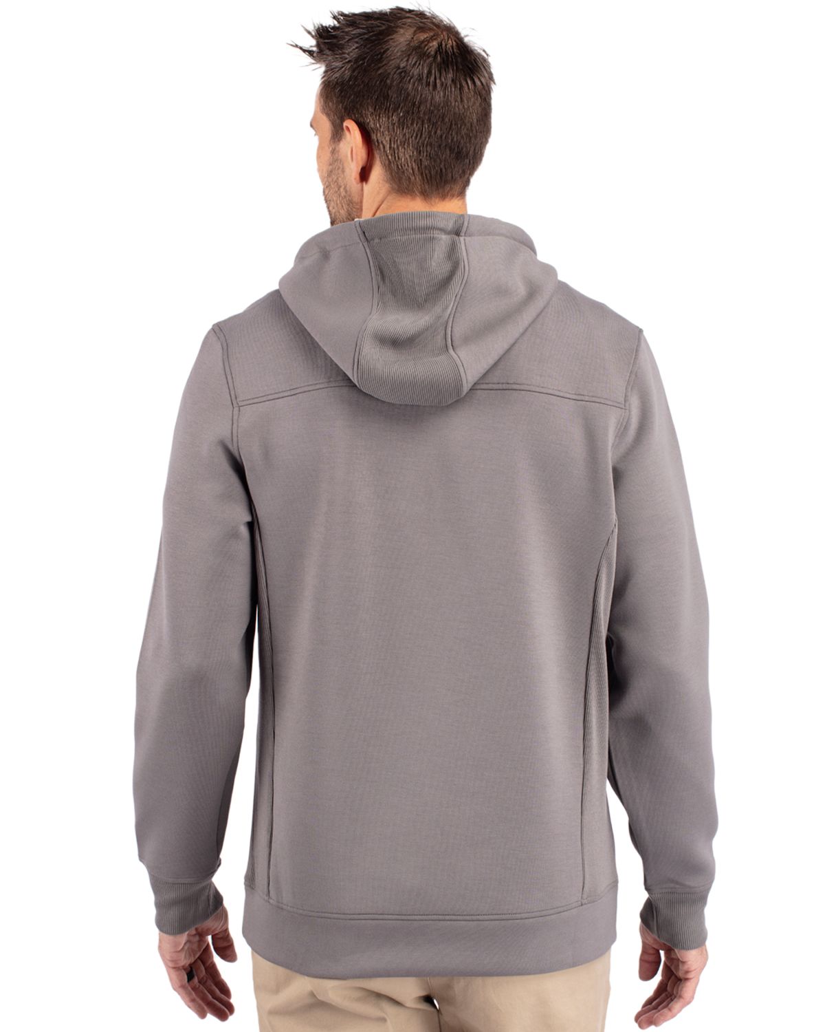 Cutter & Buck Roam Recycled Buttery-Soft Knit Mens Half Zip Hooded Pullover