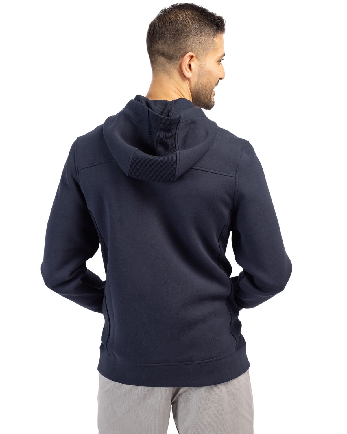 Cutter & Buck Roam Recycled Buttery-Soft Knit Mens Half Zip Hooded Pullover