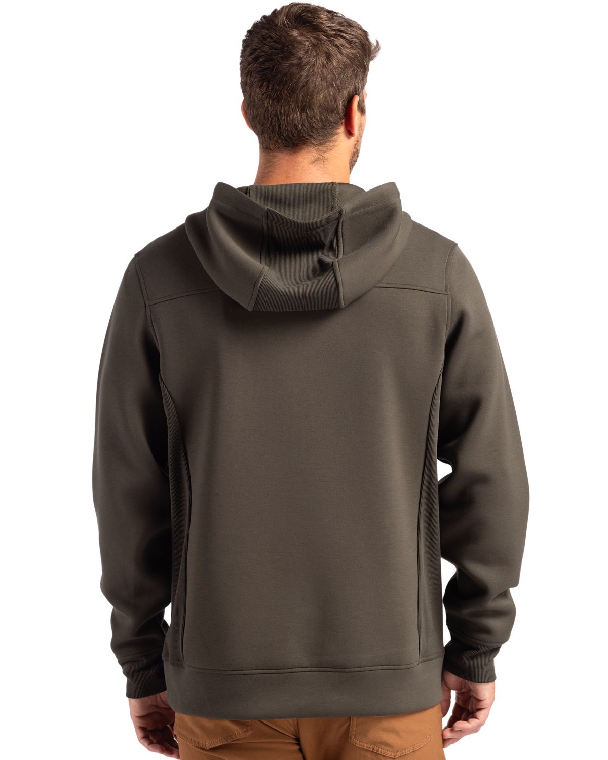 Cutter & Buck Roam Recycled Buttery-Soft Knit Mens Half Zip Hooded Pullover