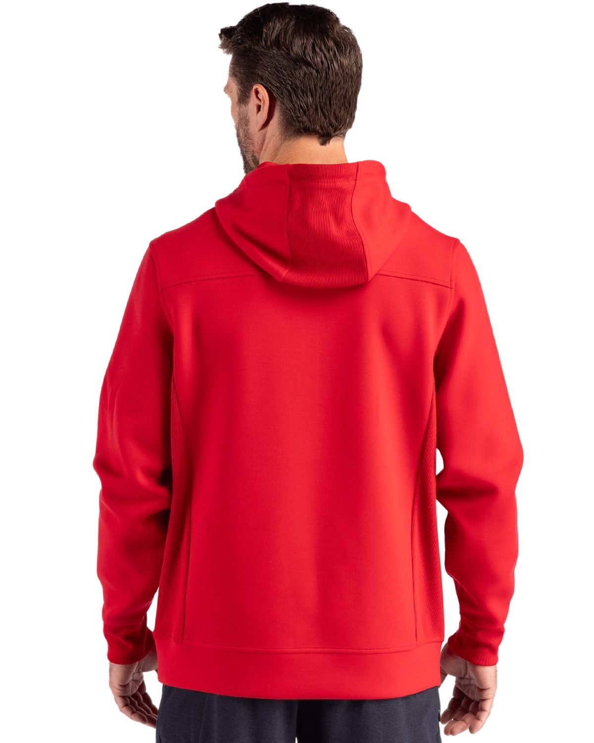 Cutter & Buck Roam Recycled Buttery-Soft Knit Mens Half Zip Hooded Pullover