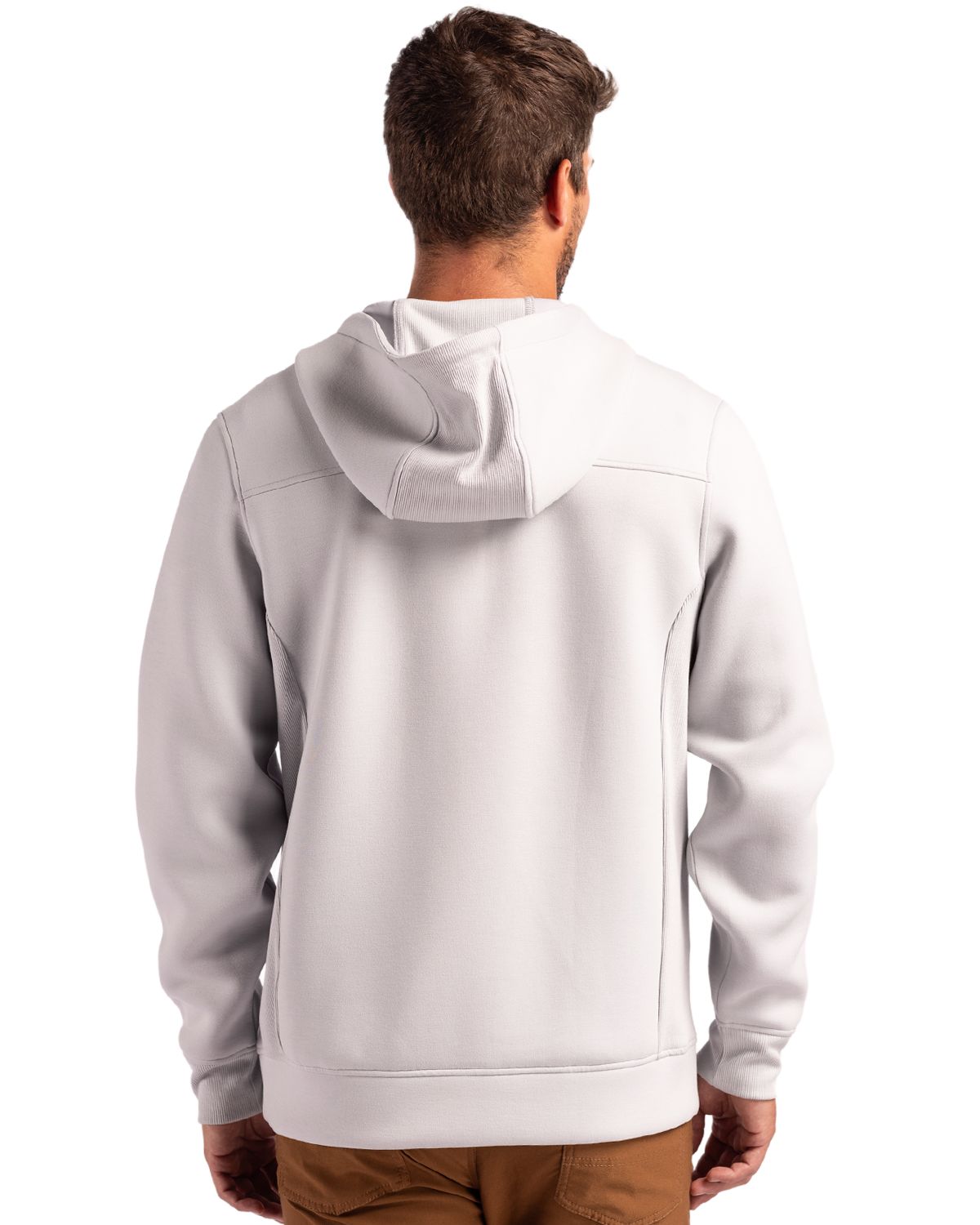 Cutter & Buck Roam Recycled Buttery-Soft Knit Mens Half Zip Hooded Pullover