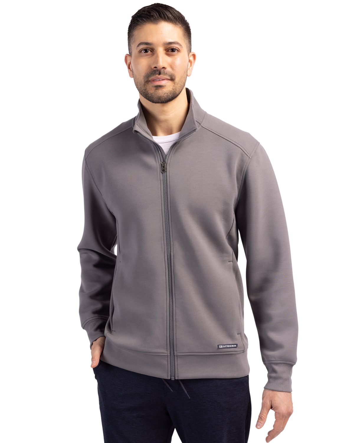 Cutter & Buck Roam Recycled Buttery-Soft Knit Mens Full Zip Jacket