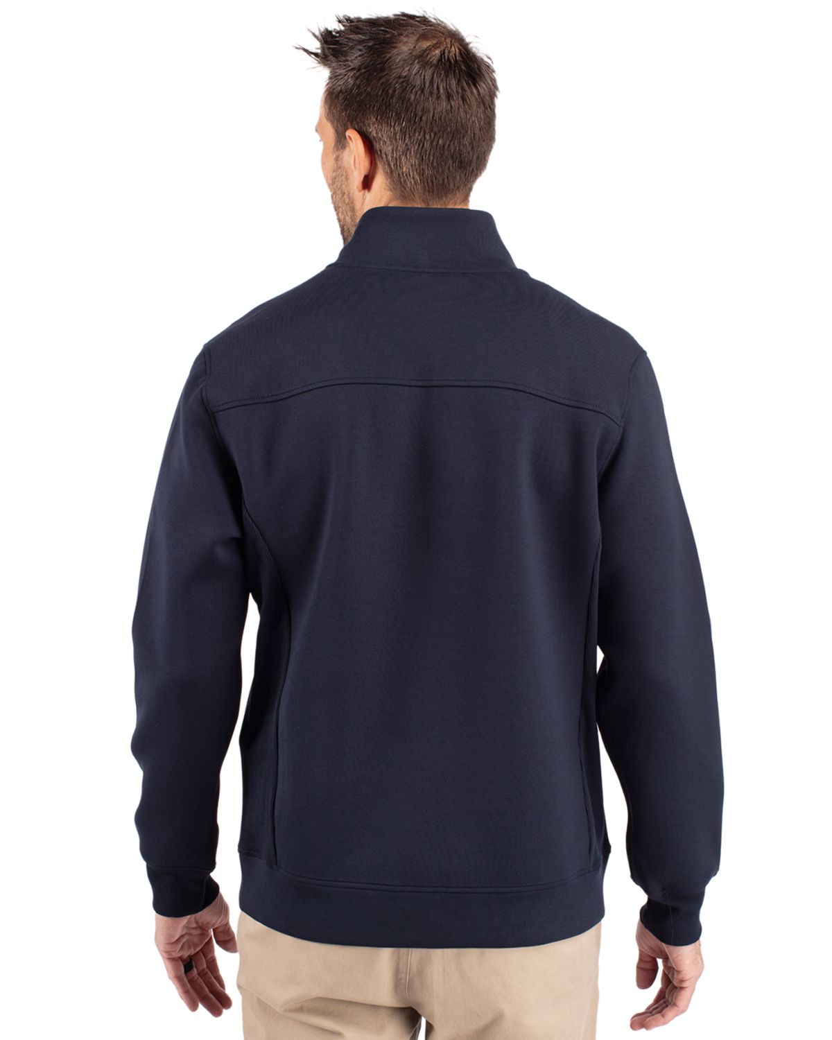 Cutter & Buck Roam Recycled Buttery-Soft Knit Mens Big & Tall Full Zip Jacket