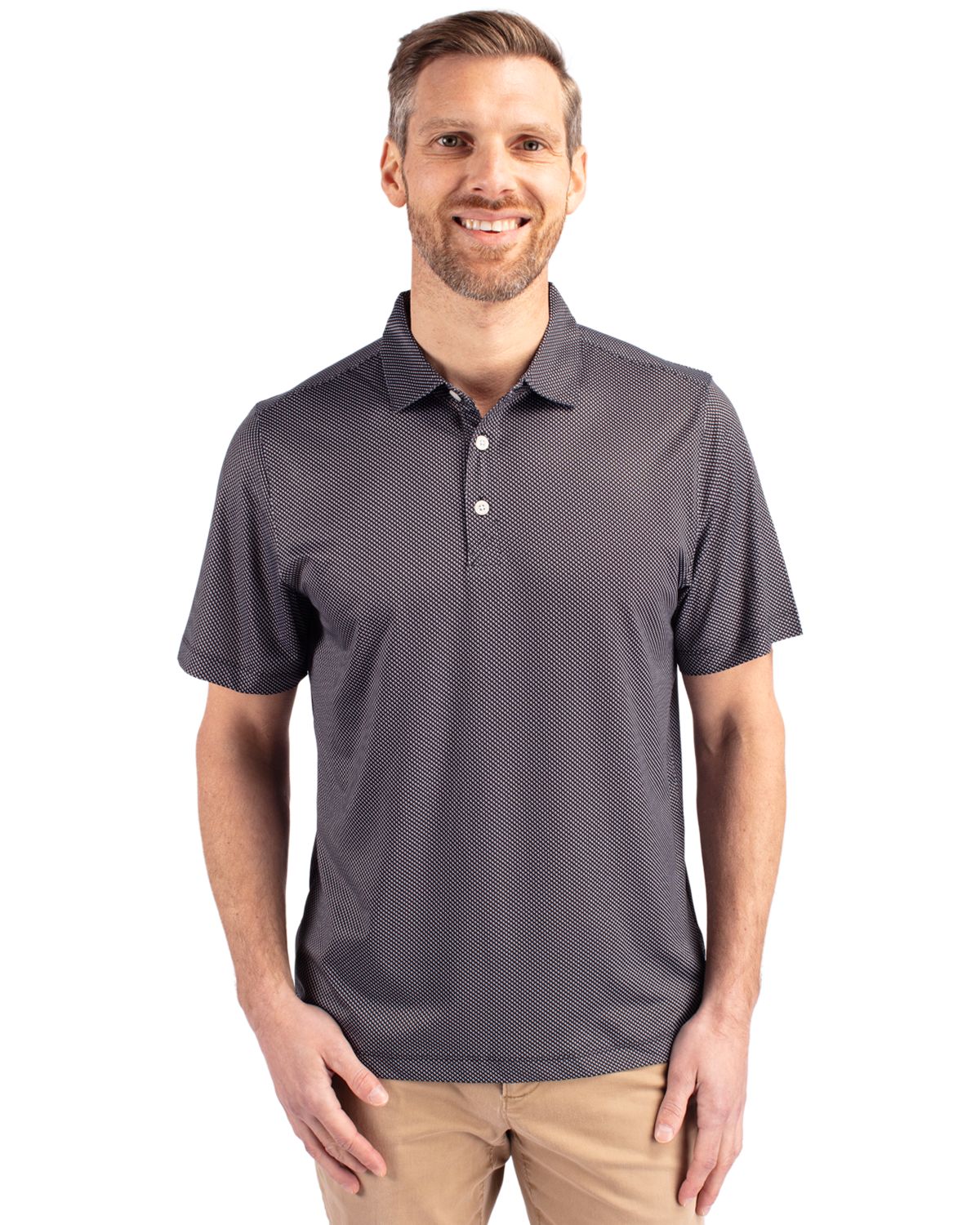 Cutter & Buck Pike Recycled Symmetry Print Mens Big & Tall Polo