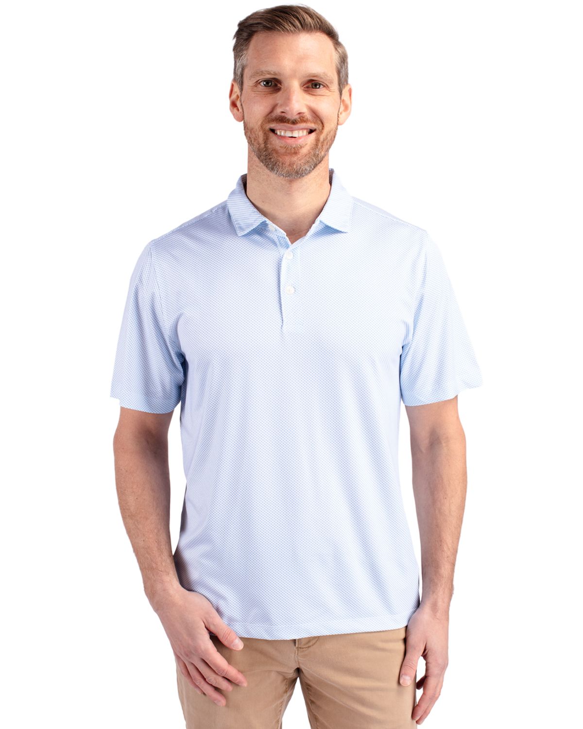 Cutter & Buck Pike Recycled Symmetry Print Mens Polo