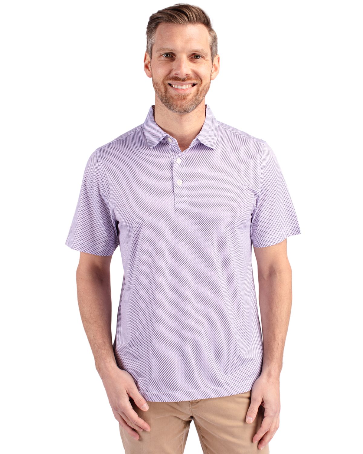 Cutter & Buck Pike Recycled Symmetry Print Mens Polo