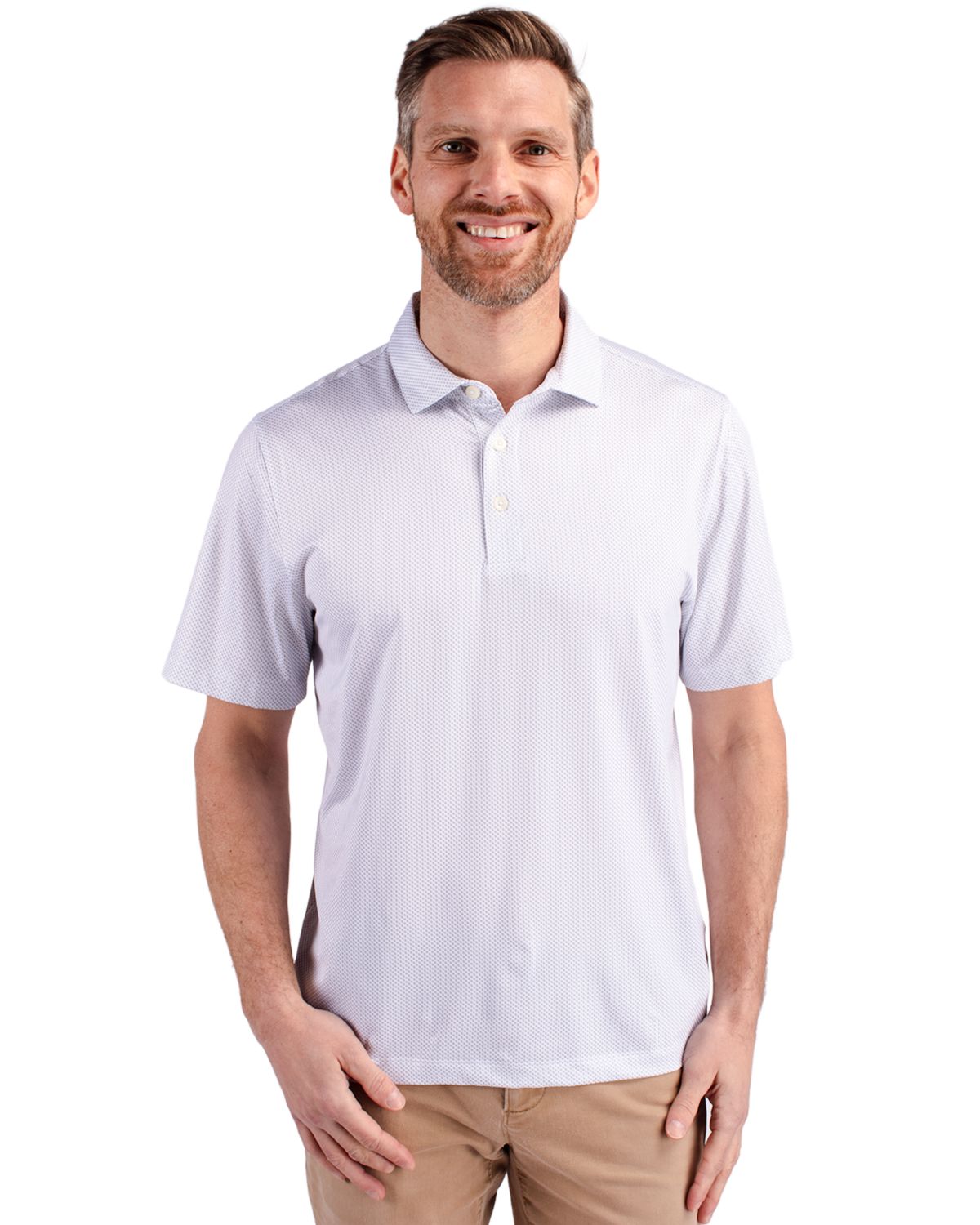 Cutter & Buck Pike Recycled Symmetry Print Mens Polo