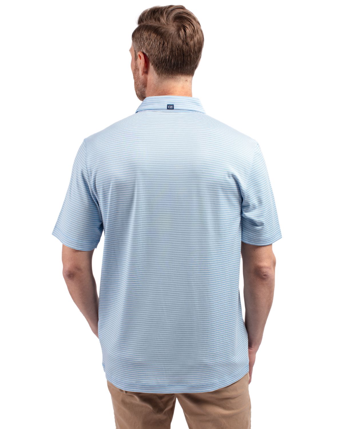 Cutter & Buck Forge Recycled Double Stripe Four-Way Stretch Mens Big & Tall Polo