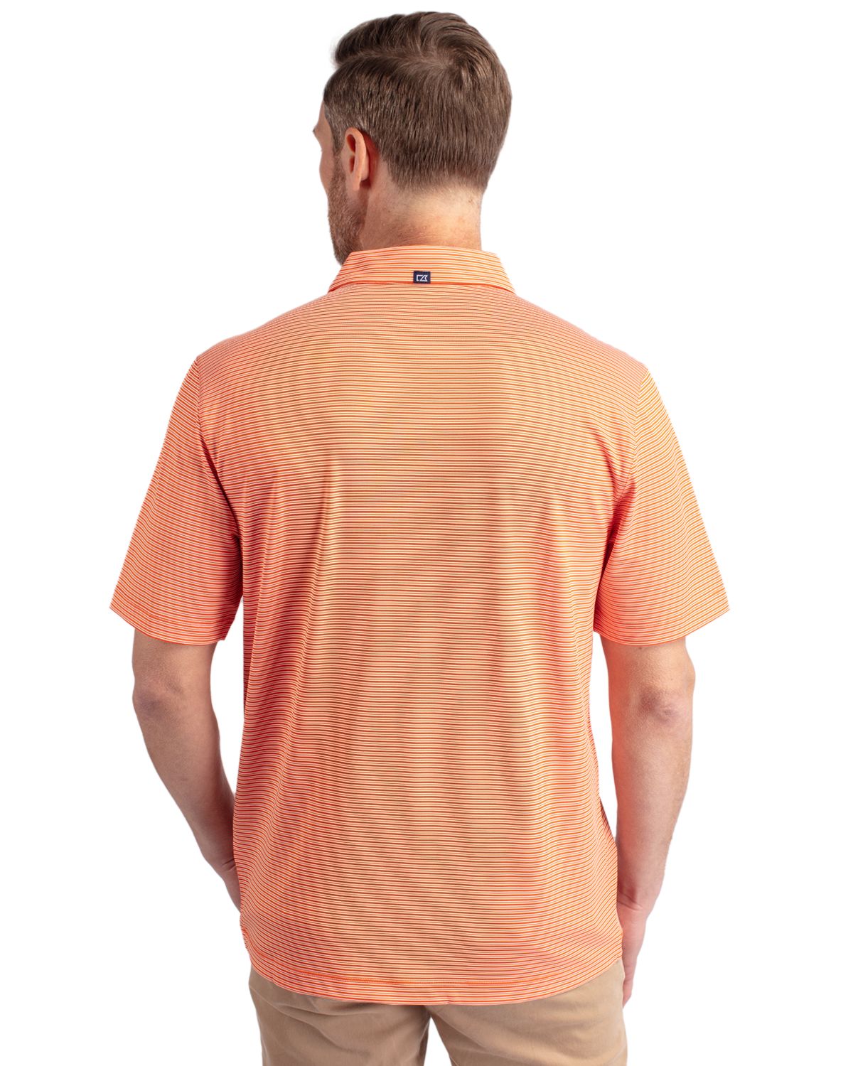 Cutter & Buck Forge Recycled Double Stripe Four-Way Stretch Mens Polo