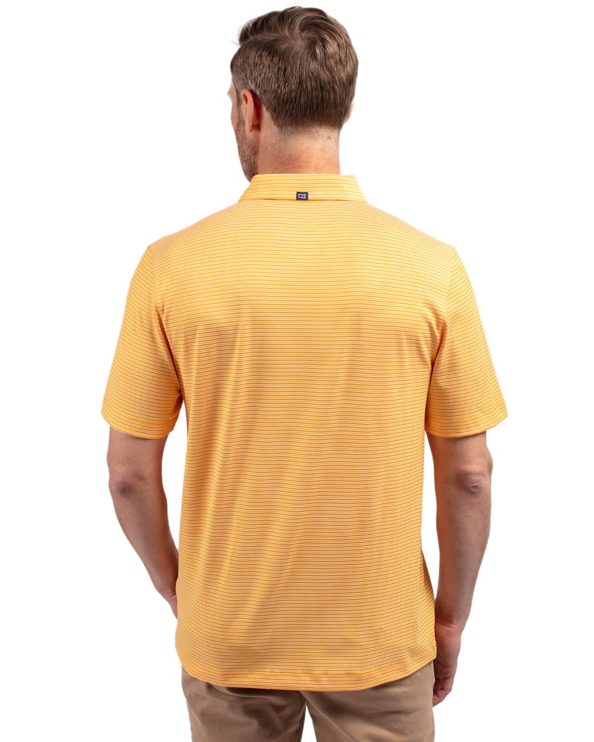 Cutter & Buck Forge Recycled Double Stripe Four-Way Stretch Mens Polo