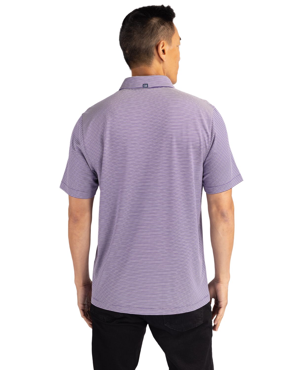Cutter & Buck Forge Recycled Double Stripe Four-Way Stretch Mens Polo
