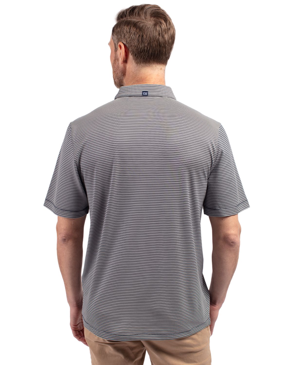 Cutter & Buck Forge Recycled Double Stripe Four-Way Stretch Mens Polo