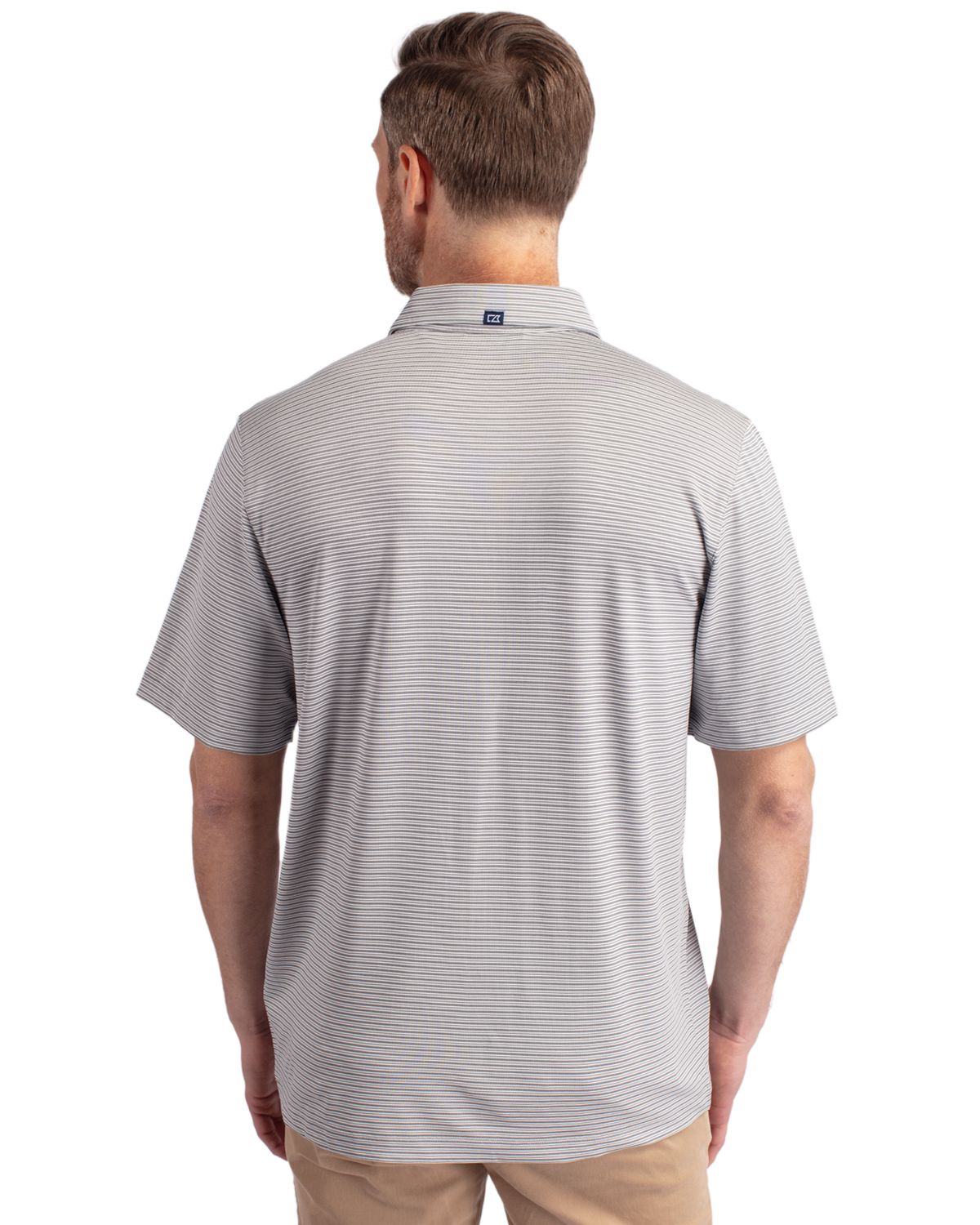 Cutter & Buck Forge Recycled Double Stripe Four-Way Stretch Mens Big & Tall Polo
