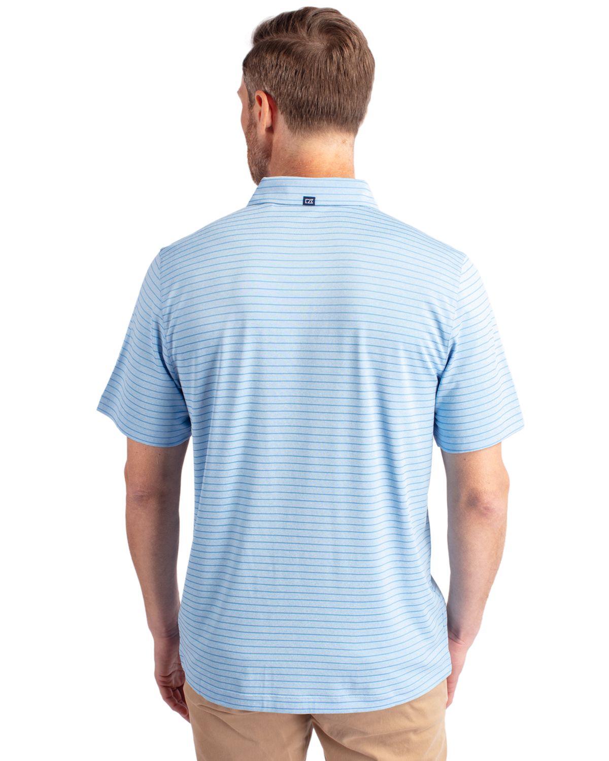 Cutter & Buck Forge Recycled Heather Stripe Four-Way Stretch Mens Big & Tall Polo