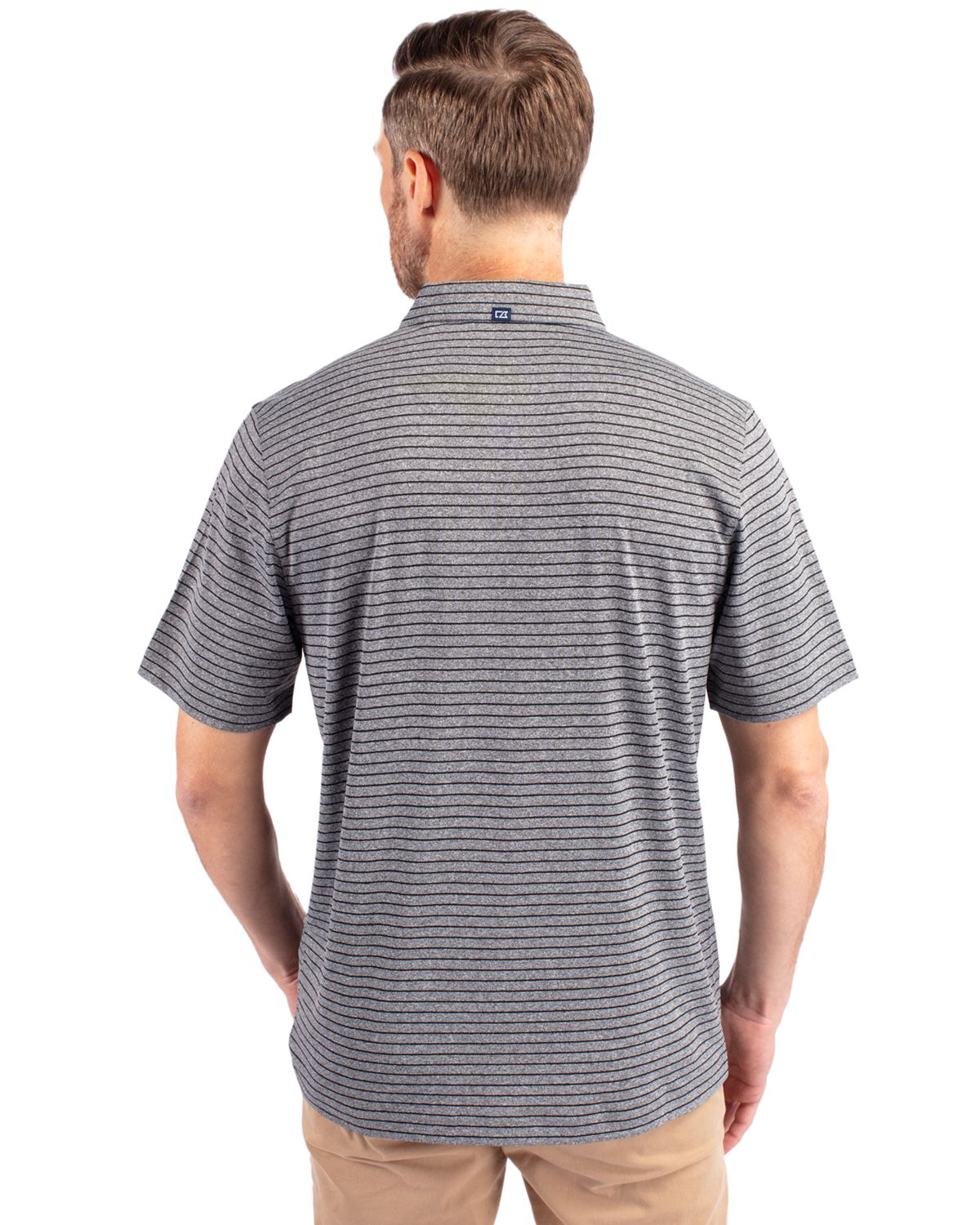 Cutter & Buck Forge Recycled Heather Stripe Four-Way Stretch Mens Big & Tall Polo