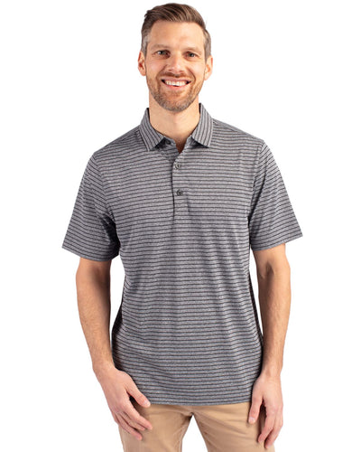 Cutter & Buck Forge Recycled Heather Stripe Four-Way Stretch Mens Polo