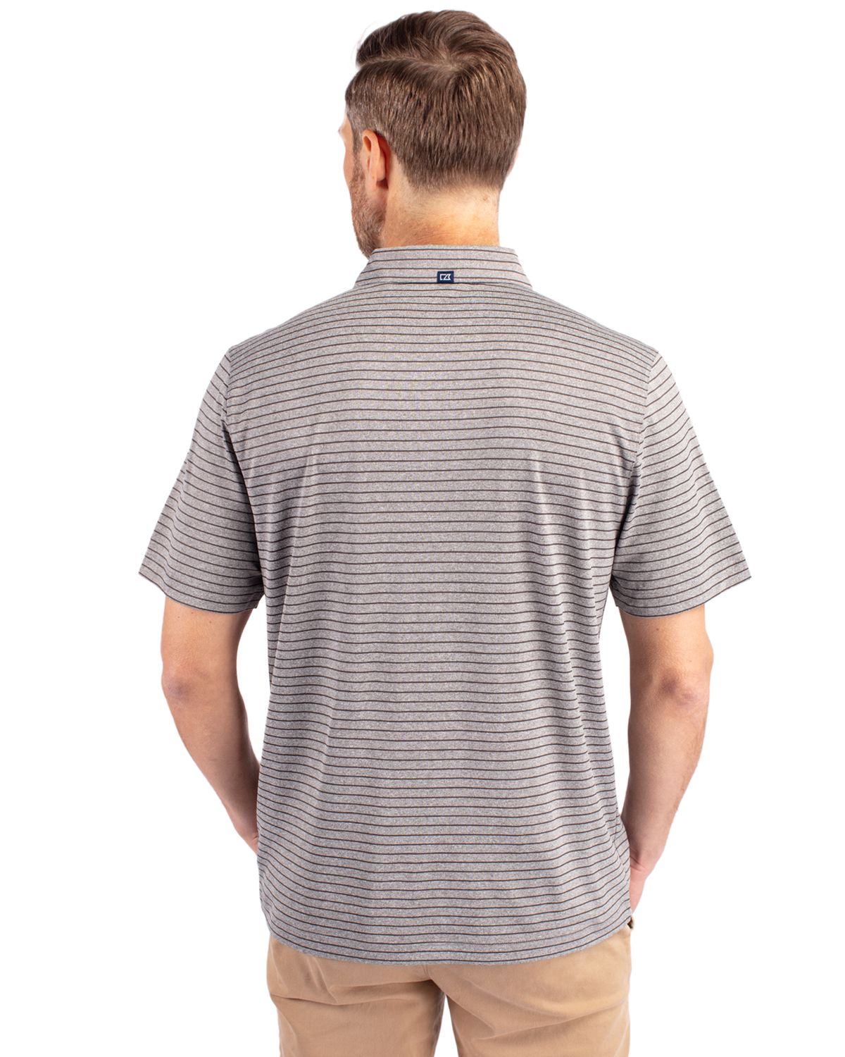 Cutter & Buck Forge Recycled Heather Stripe Four-Way Stretch Mens Big & Tall Polo